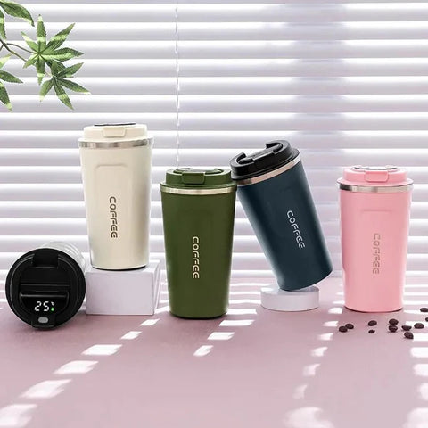 Stainless Steel Coffee Cup With Temperature Display