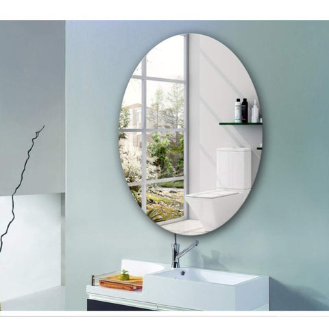 Oval Mirror Wall Sticker – Non-Glass