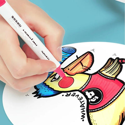Acrylic Markers Pack of 12 pcs with Plastic Box