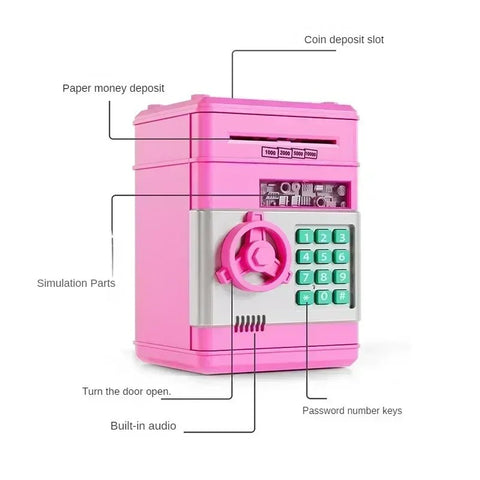 Electronic Piggy Bank – Kids ATM Saving Box with Password