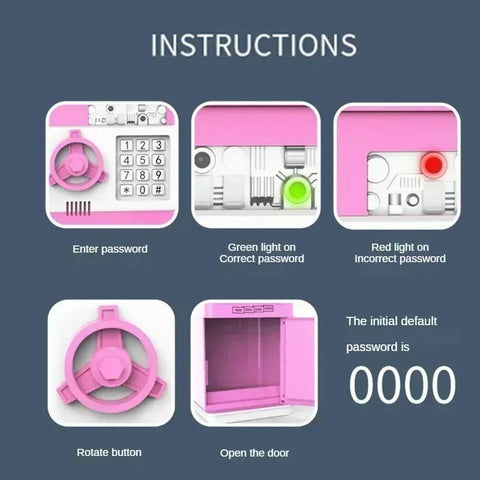 Electronic Piggy Bank – Kids ATM Saving Box with Password